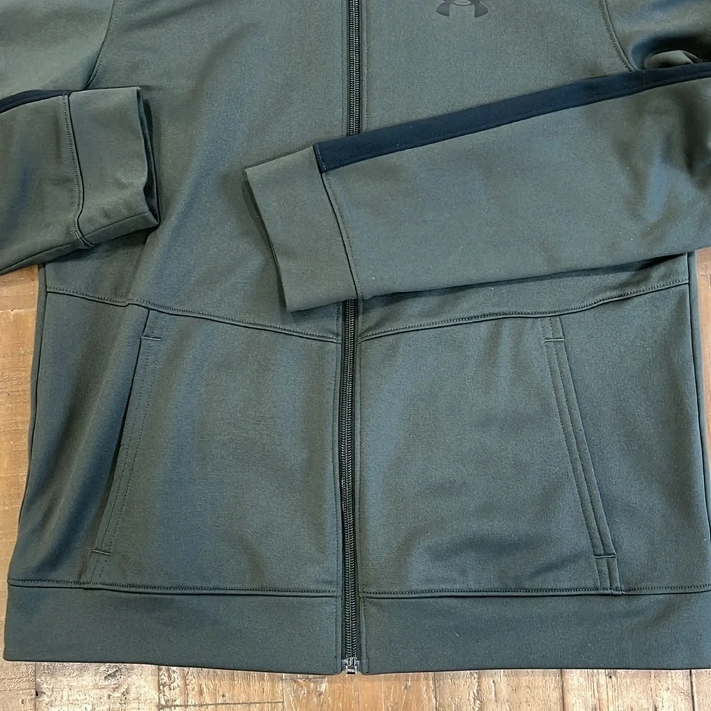 Under armour green full zip track jacket